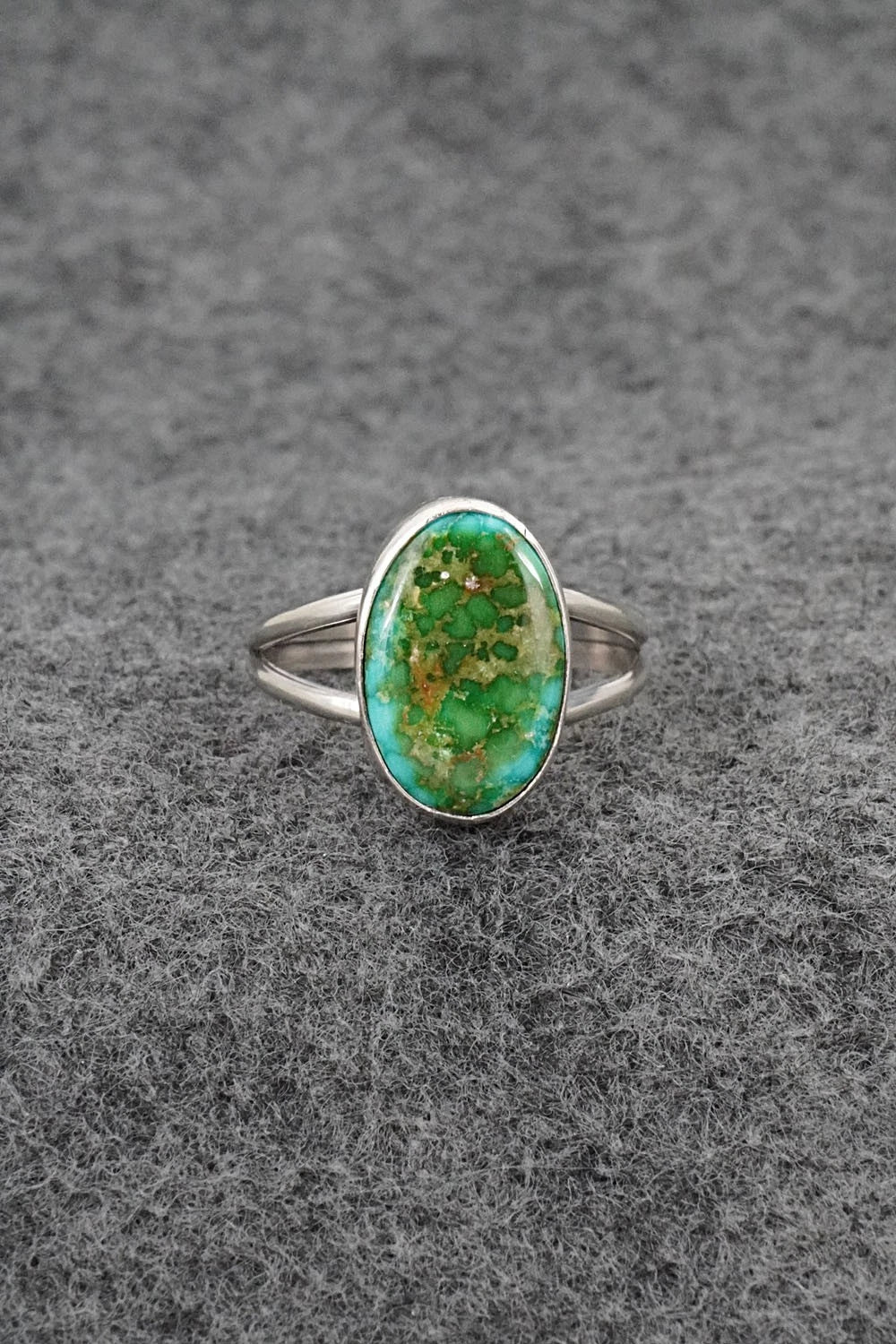 Turquoise & Sterling Silver Ring - Rosemary Saunders - Size 9