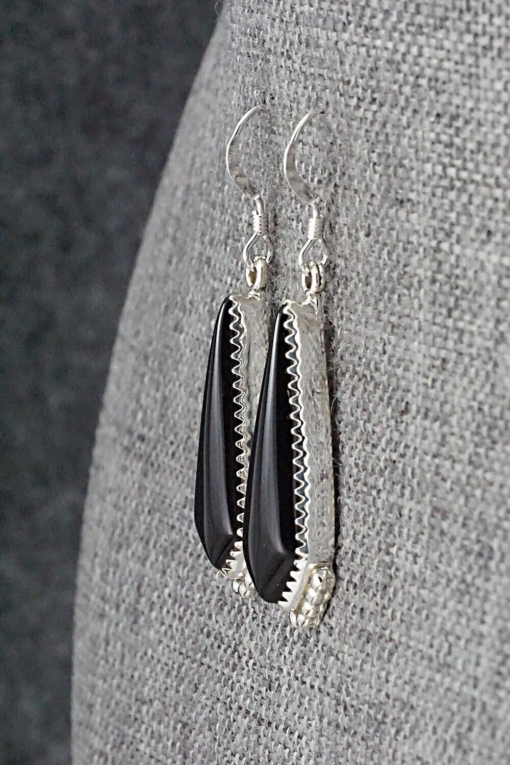 Onyx & Sterling Silver Earrings - Verley Betone
