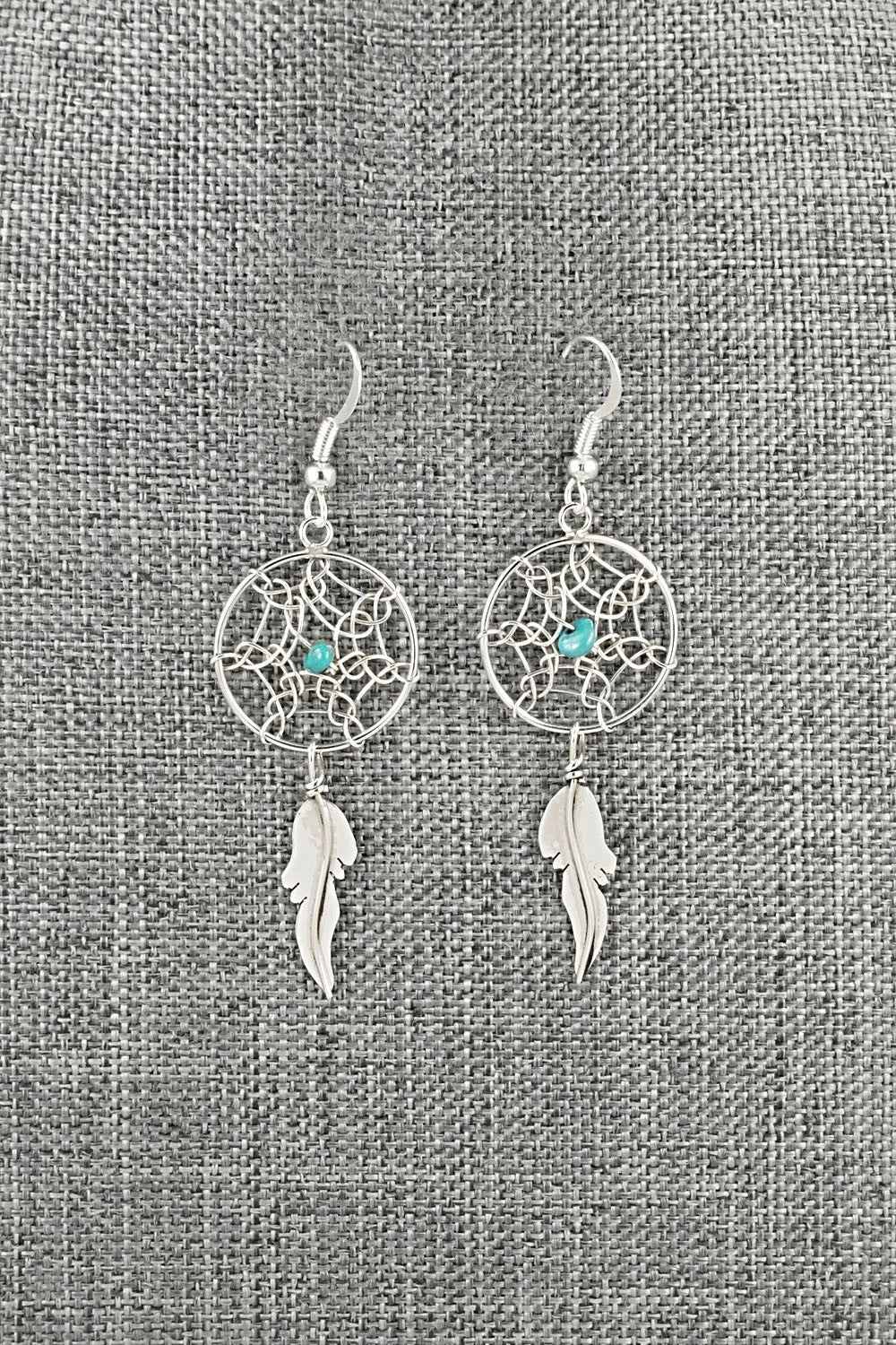 Turquoise & Sterling Silver Earrings - Lorenzo Arviso