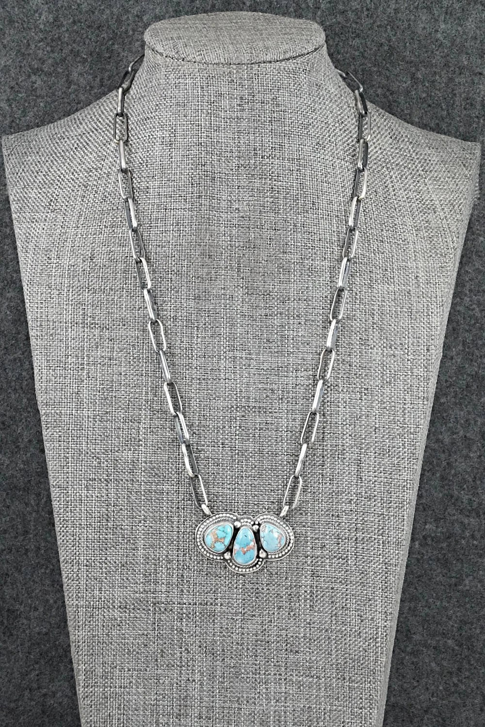 Turquoise & Sterling Silver Necklace - Darrin Livingston
