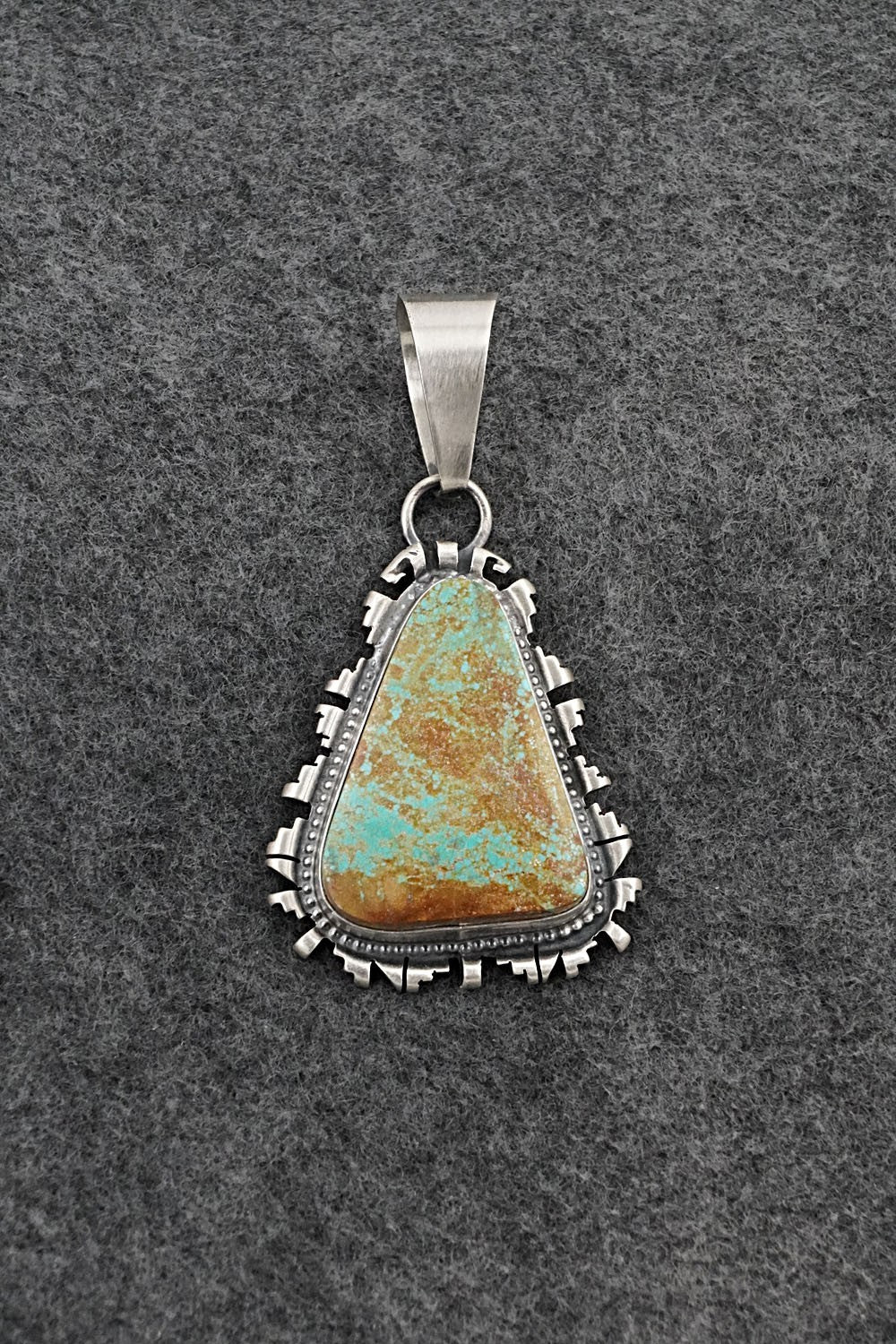 Turquoise & Sterling Silver Pendant - Randy Billy