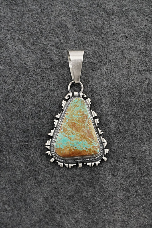 Turquoise & Sterling Silver Pendant - Randy Billy