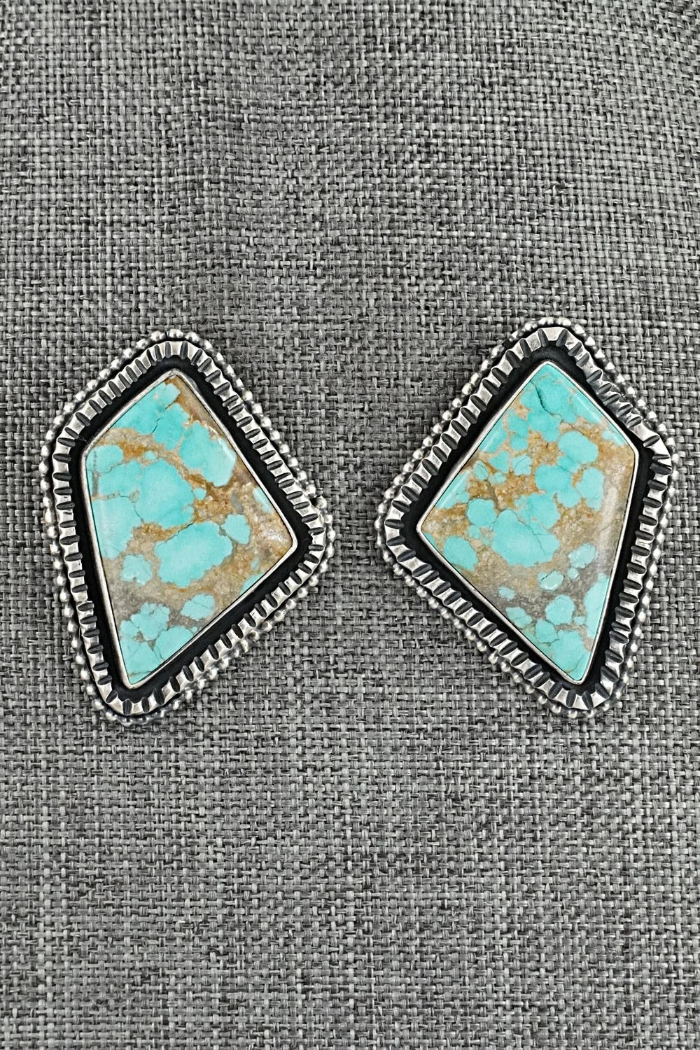 Turquoise & Sterling Silver Squash Blossom Set - Paul Livingston
