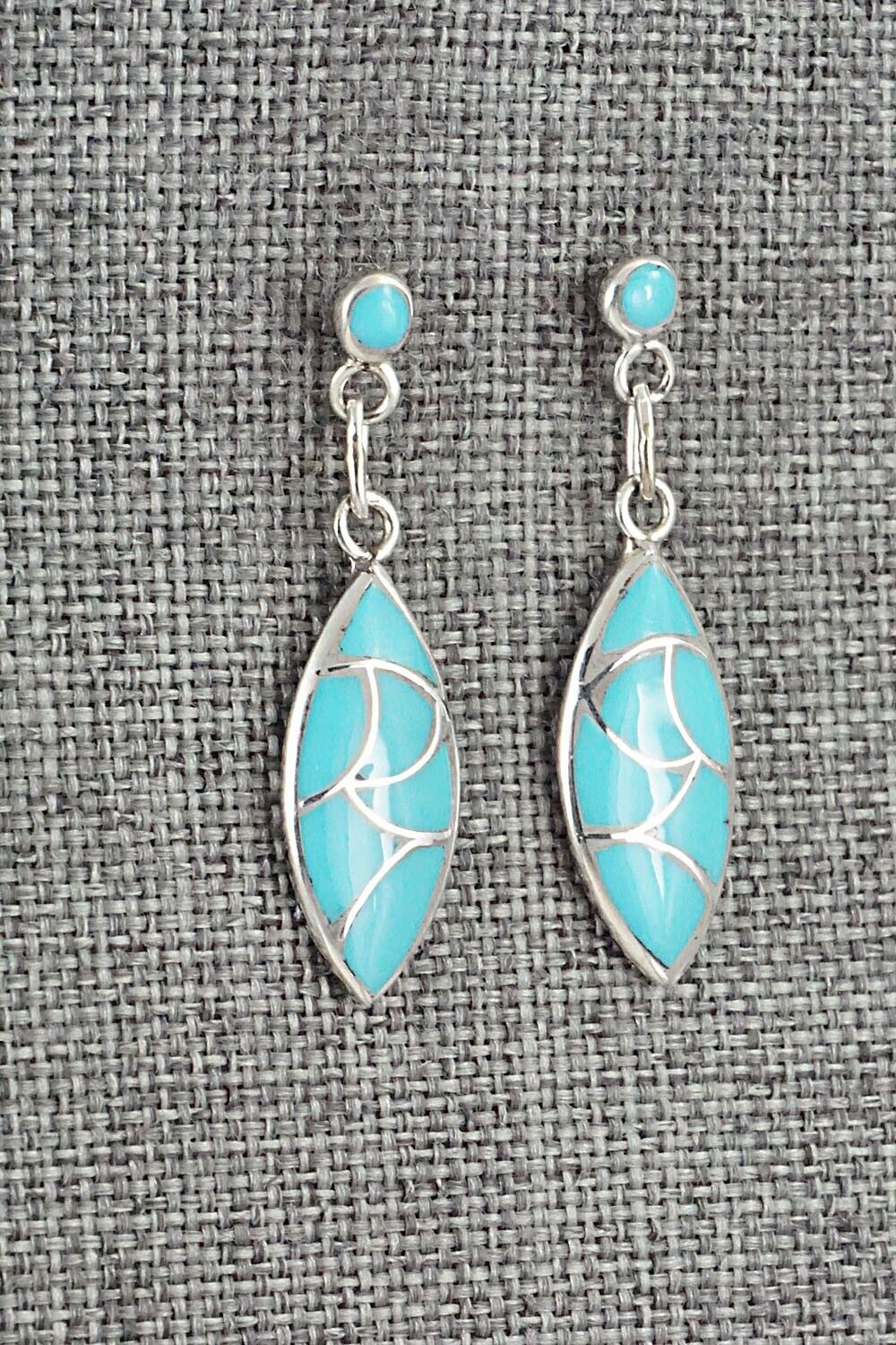 Turquoise & Sterling Silver Earrings - Orena Leekya