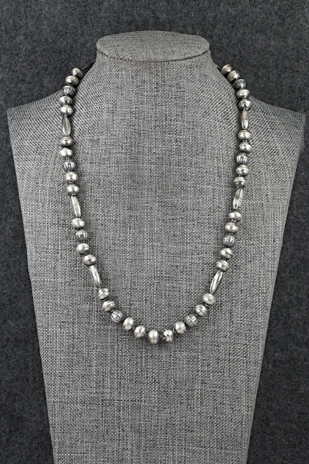 Sterling Silver Navajo Pearl Necklace 18" - Vintage