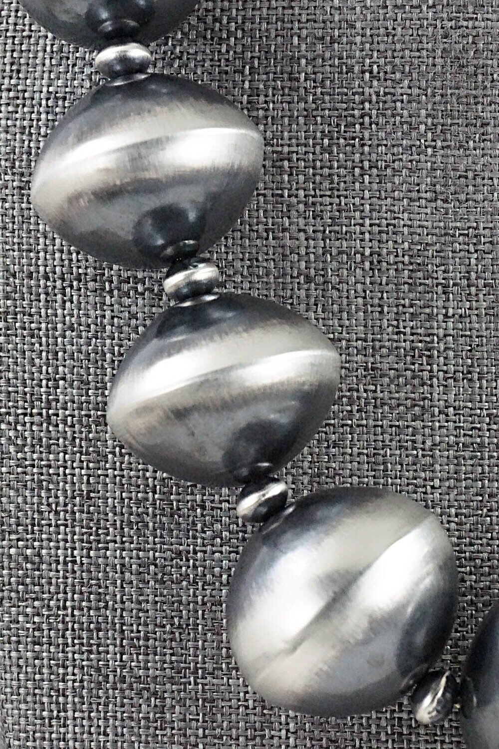 Sterling Silver Navajo Pearl Necklace 22" - Tonisha Haley