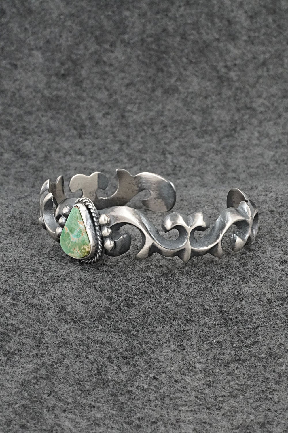 Turquoise & Sterling Silver Bracelet - Harrison Bitsue