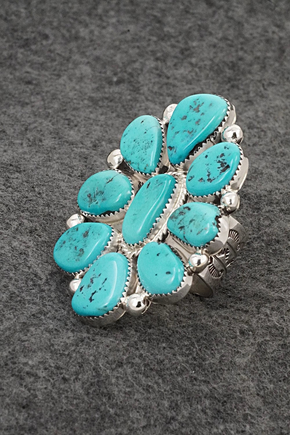 Turquoise & Sterling Silver Ring - Anthony Brown - Size 10