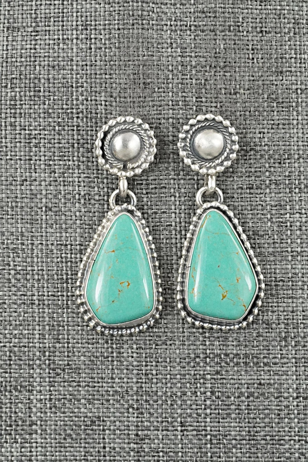 Turquoise & Sterling Silver Earrings - Darrin Livingston
