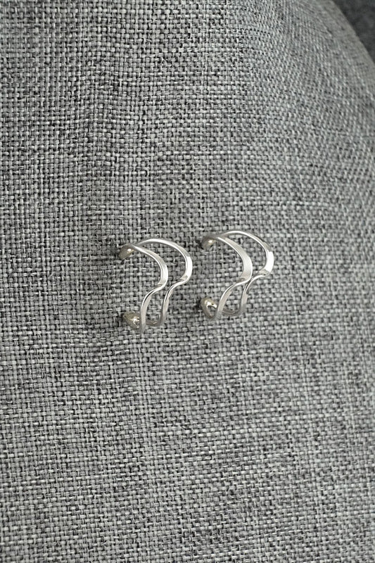 Sterling Silver Hoop Earrings - Elaine Tahe