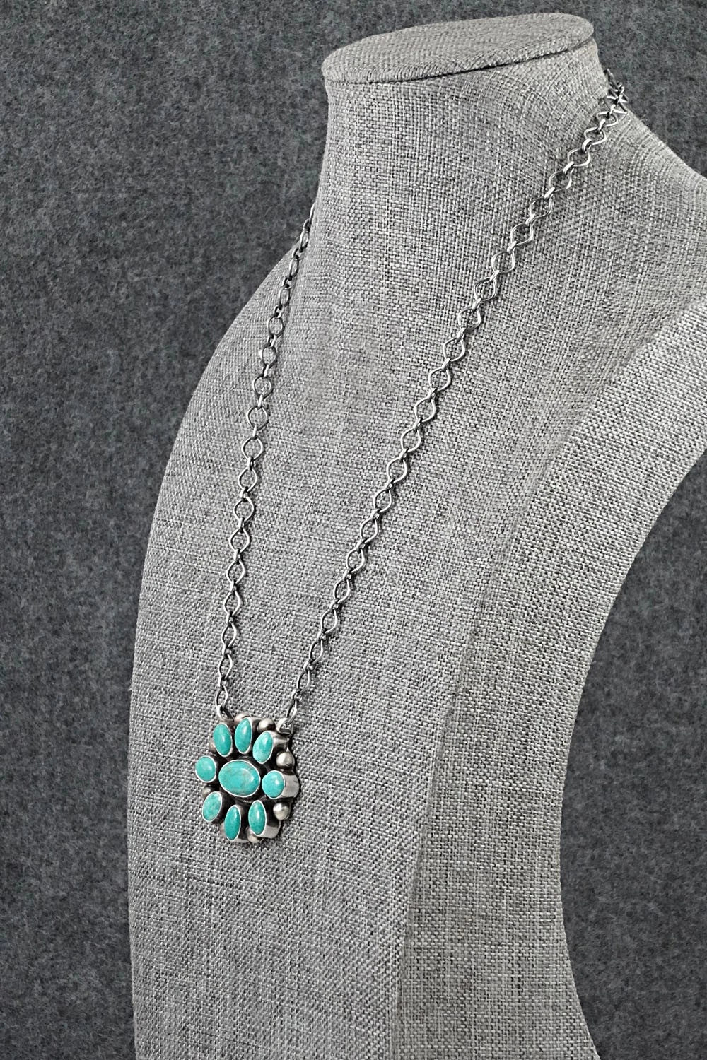 Turquoise & Sterling Silver Necklace - Kathleen Livingston