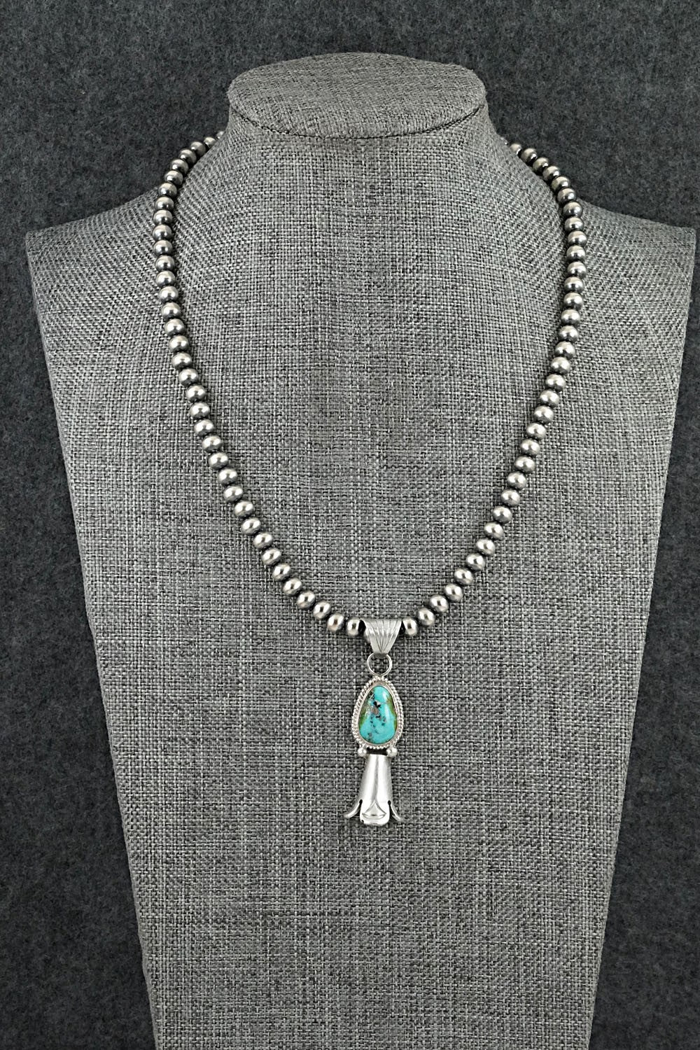 Turquoise & Sterling Silver Necklace - Samuel Yellowhair