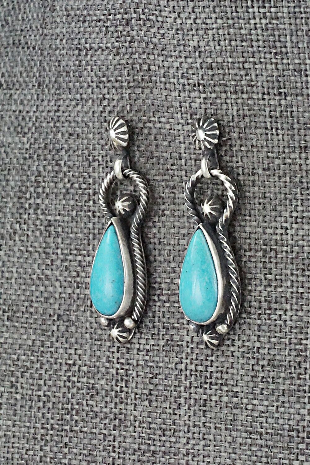 Turquoise & Sterling Silver Earrings - Verley Betone