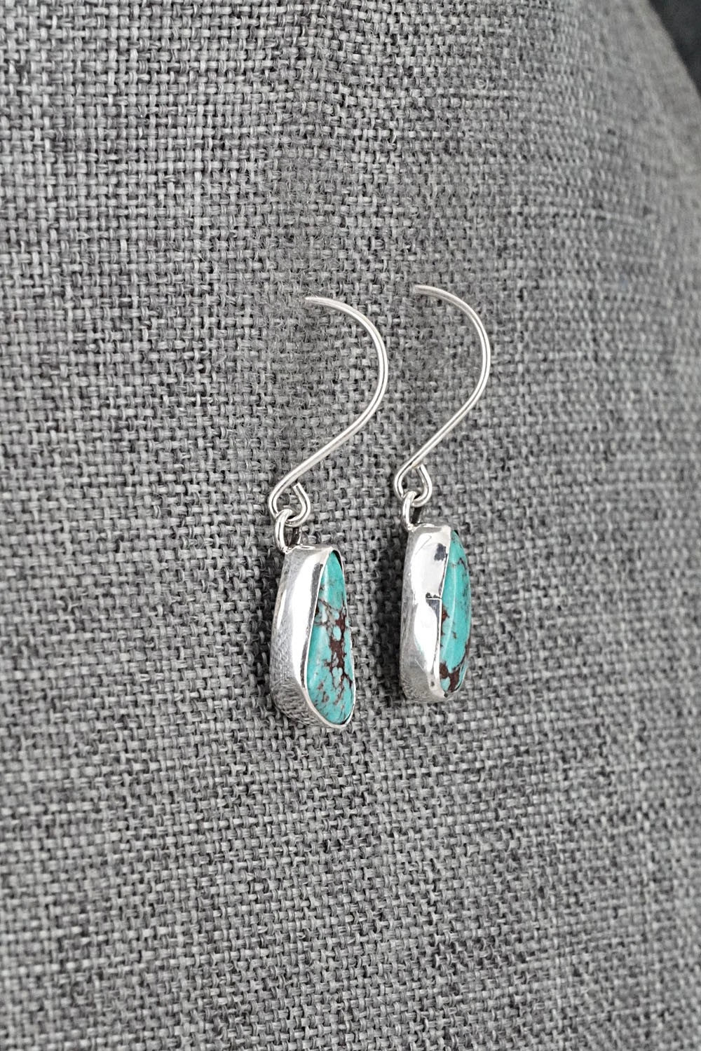 Turquoise & Sterling Silver Earrings - Eugene Gruber