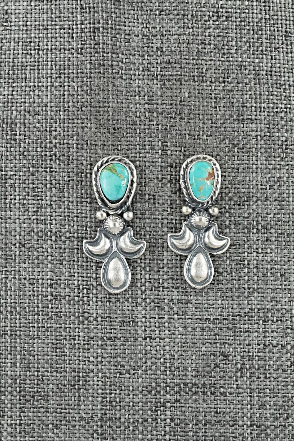 Turquoise & Sterling Silver Squash Blossom Set - Adrienne Gordon