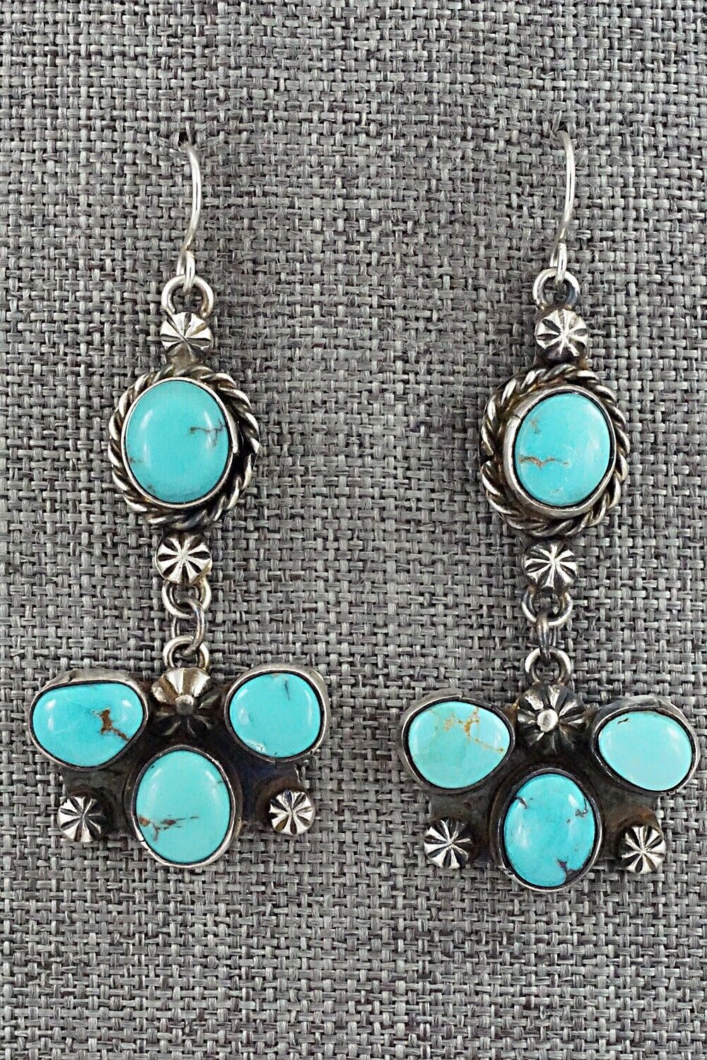 Turquoise & Sterling Silver Earrings - Wilson Dawes