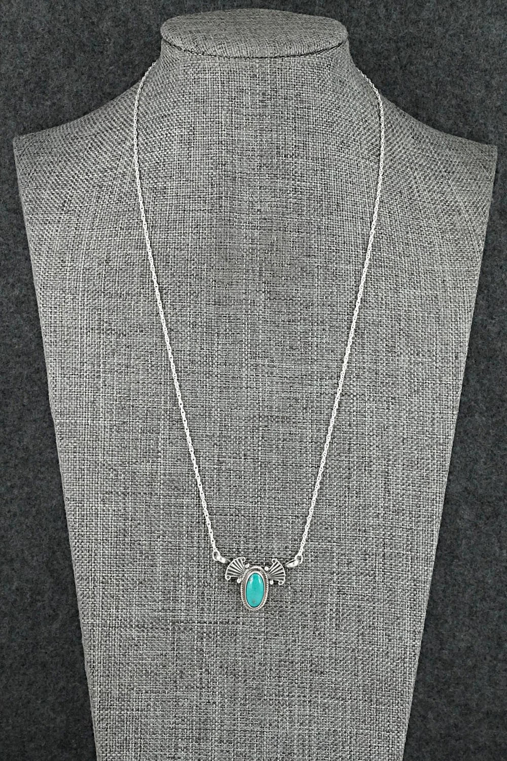 Turquoise & Sterling Silver Necklace - Verley Betone