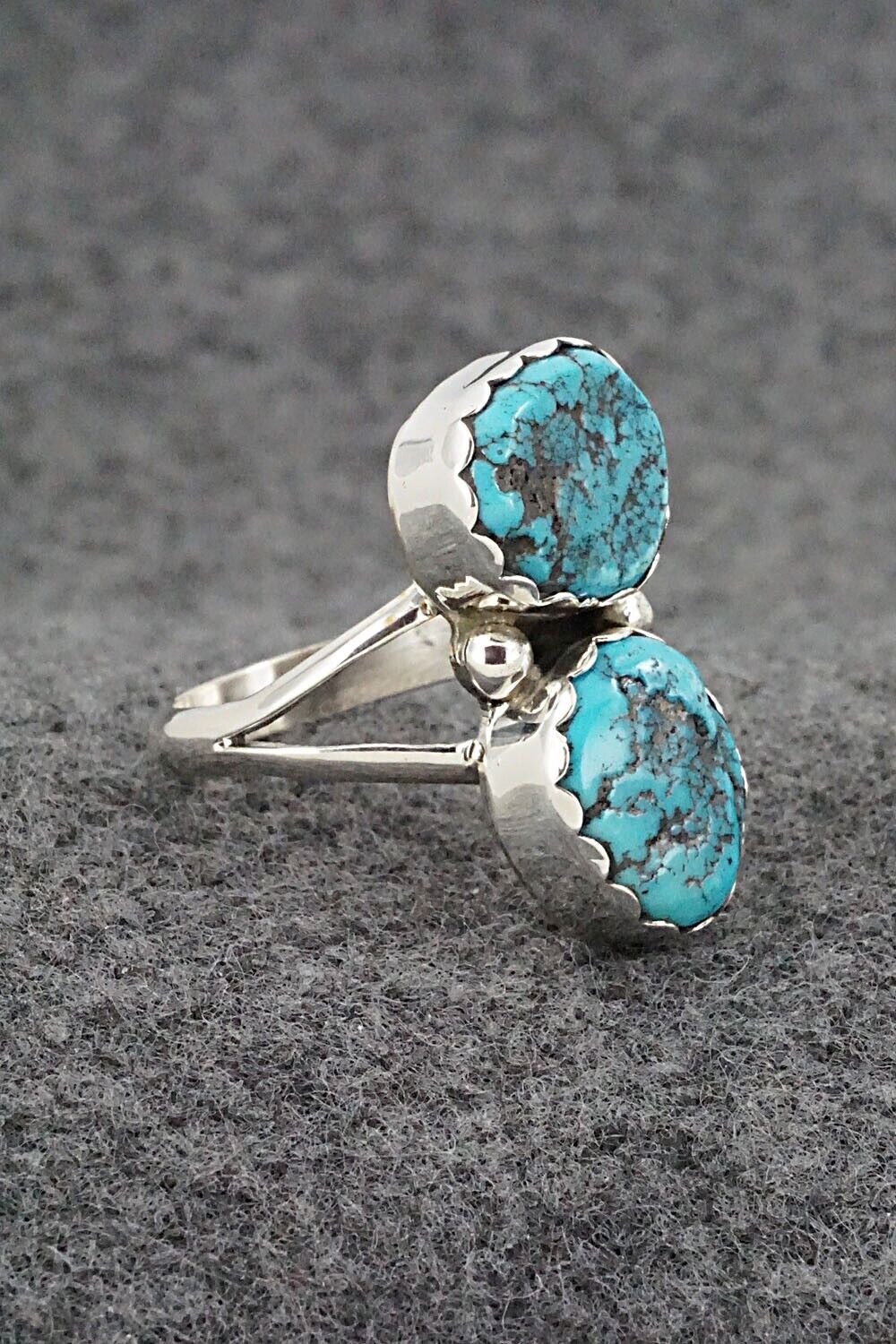 Turquoise & Sterling Silver Ring - Pearlene Spencer - Size 7.5