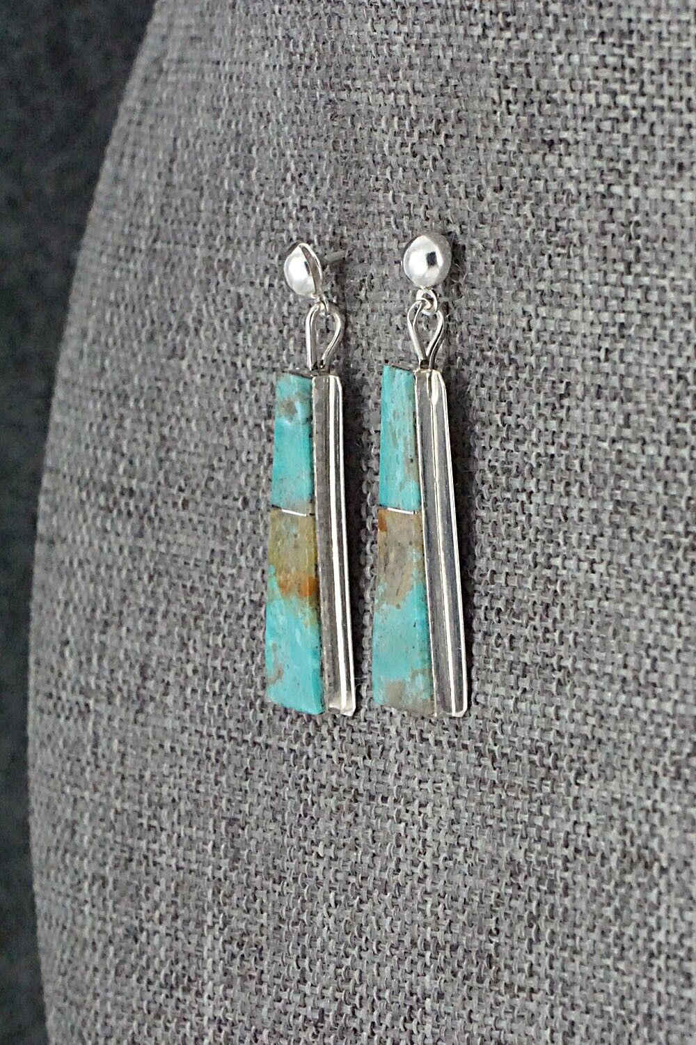 Turquoise & Sterling Silver Earrings - Brenda Pete