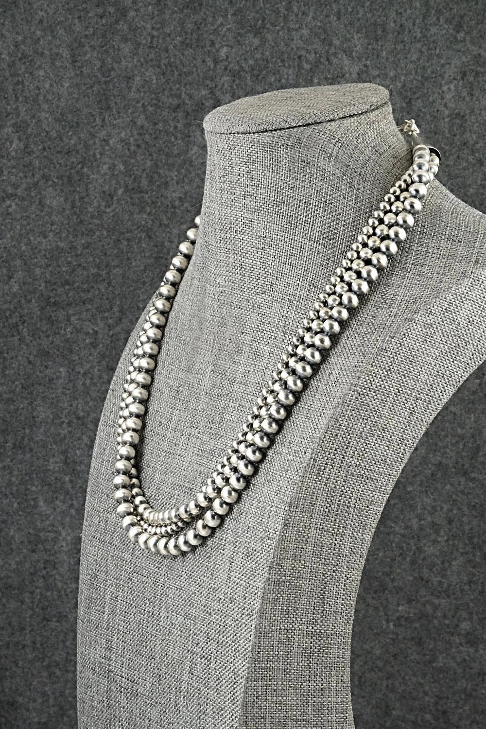 Sterling Silver Navajo Pearl Necklace 18" - Bryannen Halwood