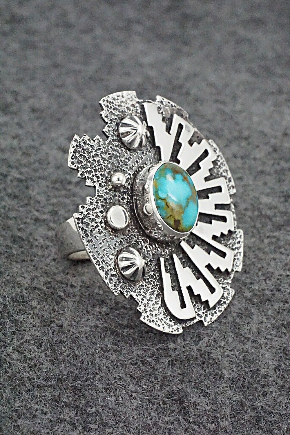 Turquoise & Sterling Silver Ring - Marita Benally - Size 10.5