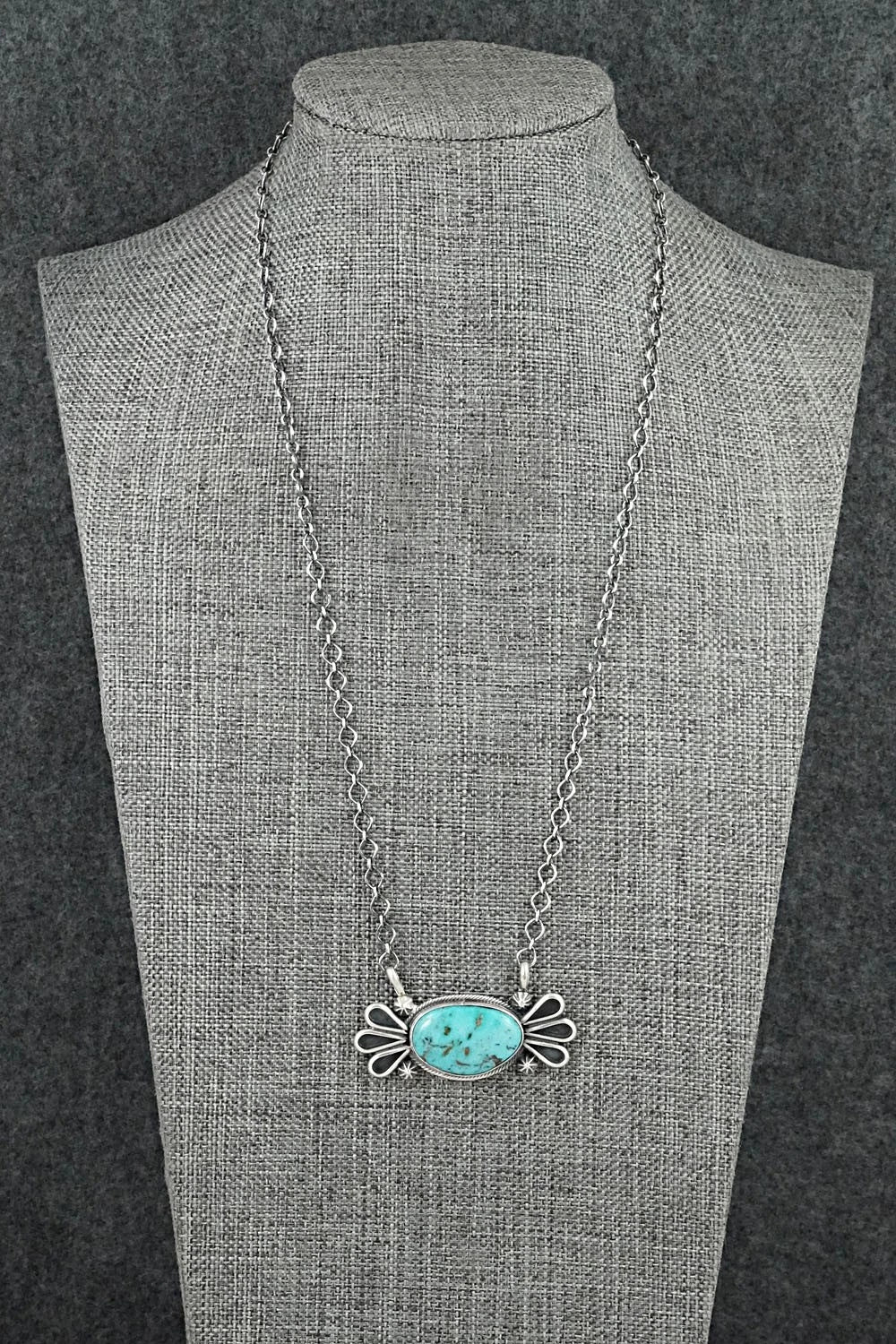 Turquoise & Sterling Silver Necklace - Darrin Livingston