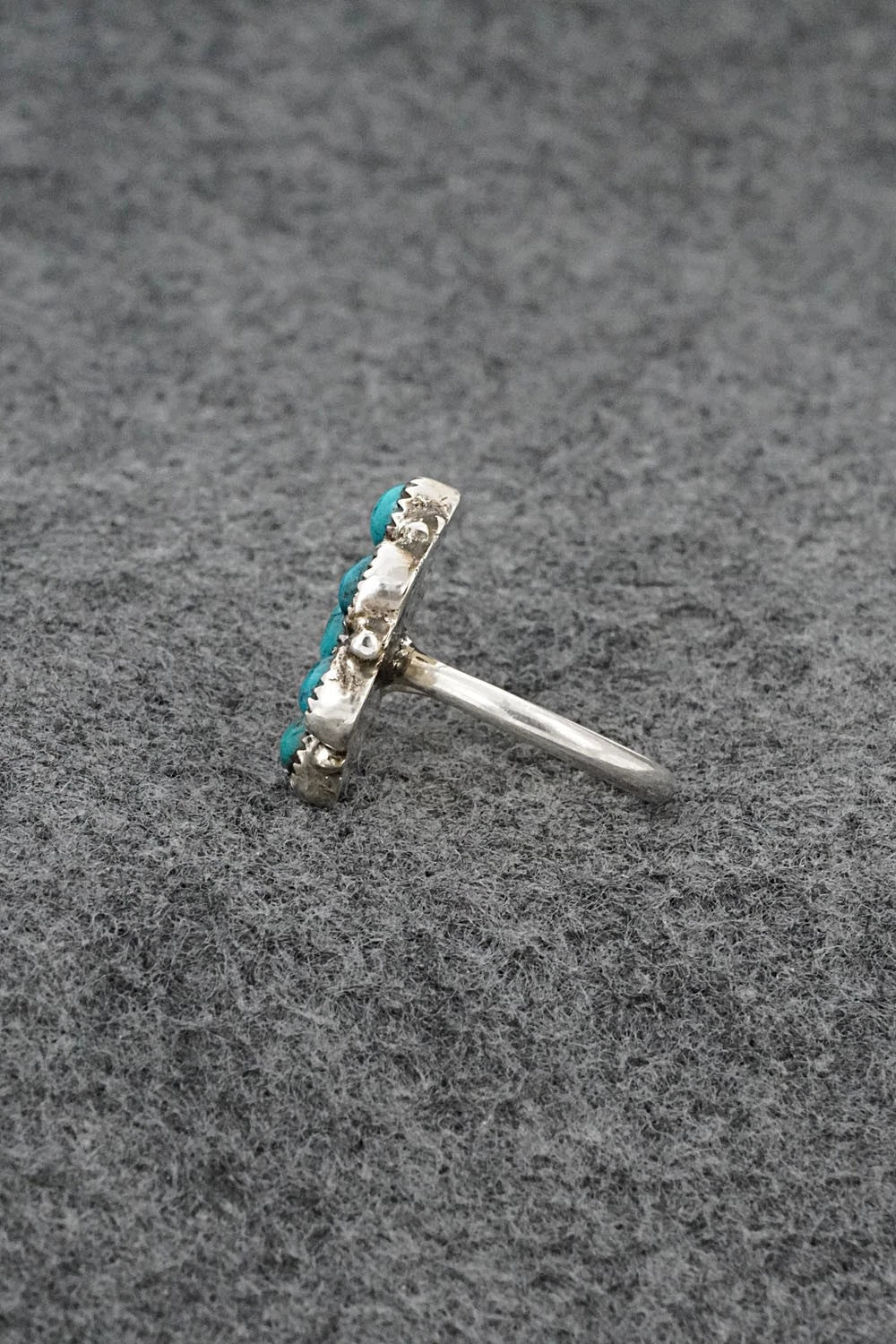 Turquoise & Sterling Silver Ring - Priscilla Reeder - Size 8