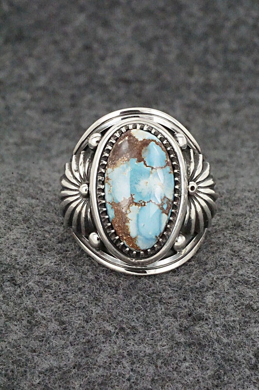 Turquoise & Sterling Silver Ring - Derrick Gordon - Size 10