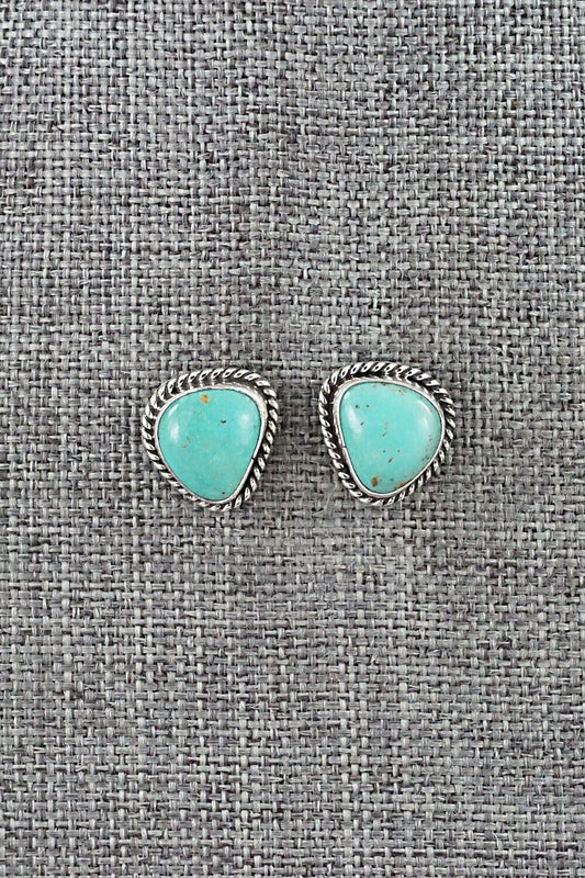 Turquoise & Sterling Silver Earrings - Marco Begaye