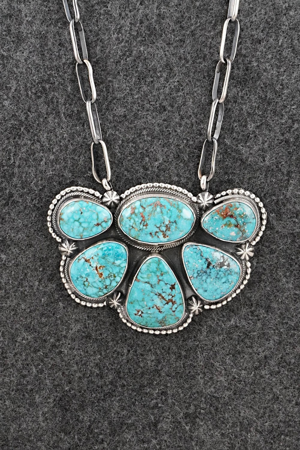 Turquoise & Sterling Silver Necklace - Darrin Livingston