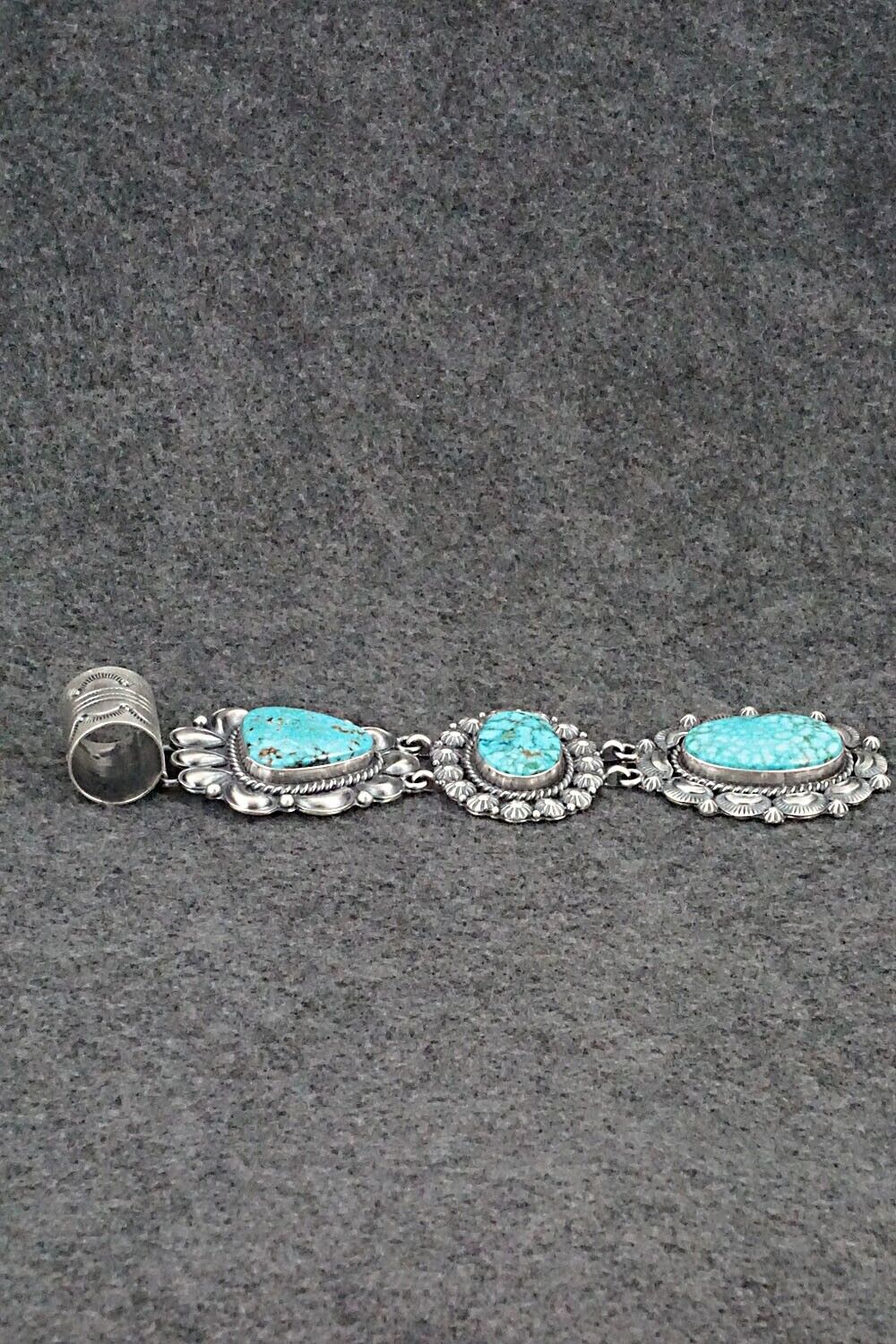 Turquoise & Sterling Silver Pendant - Raymond Delgarito