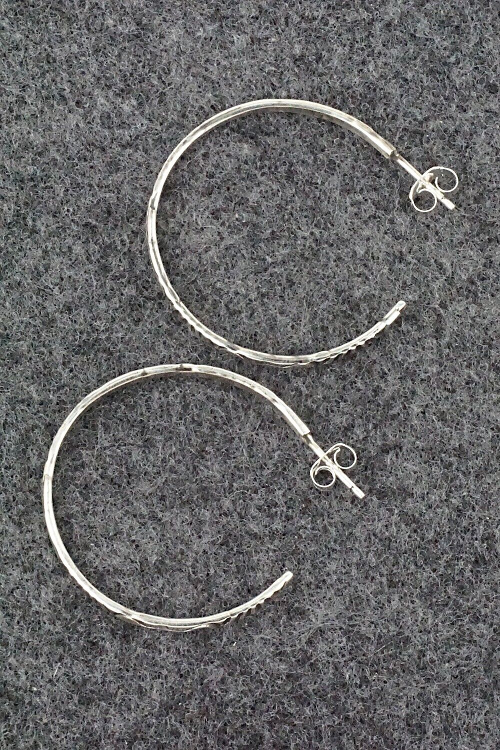 Sterling Silver Hoop Earrings - Elaine Tahe