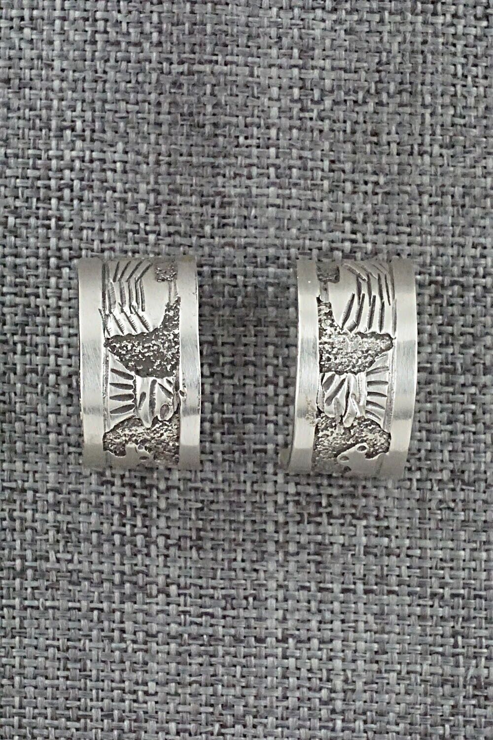 Sterling Silver Hoop Earrings - Elaine Becenti