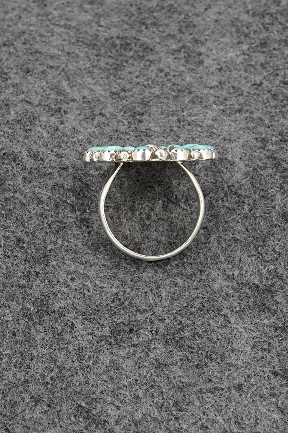 Turquoise & Sterling Silver Ring - Priscilla Reeder - Size 8