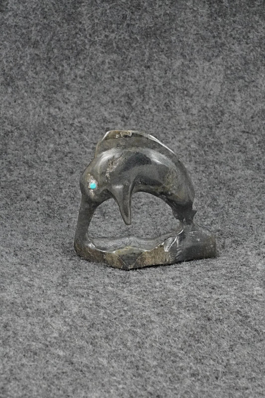 Dolphin Zuni Fetish Carving - Eric Lonjose