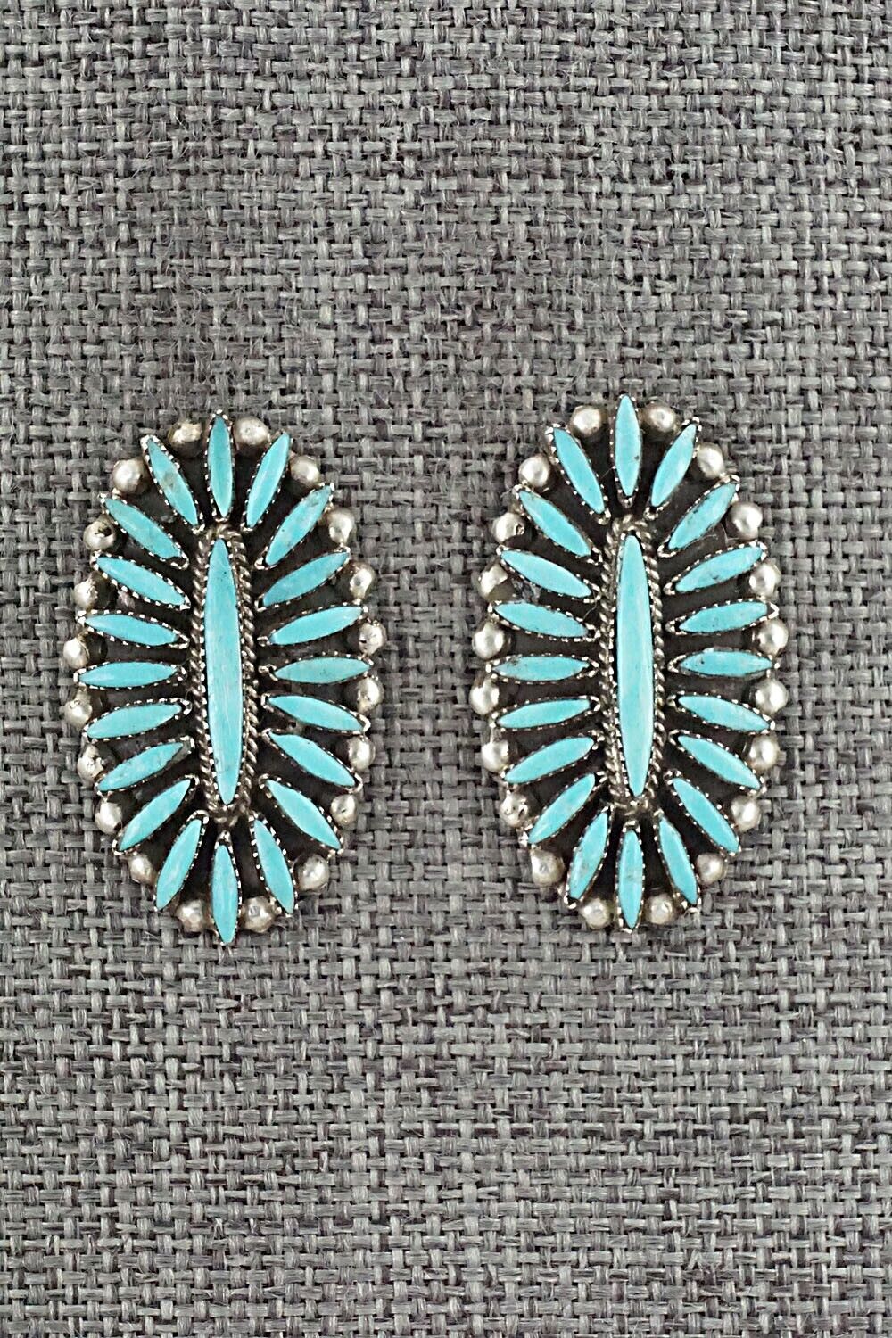 Turquoise & Sterling Silver Earrings - Lorena Peina