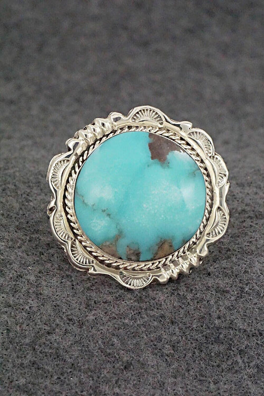 Turquoise & Sterling Silver Ring - Emerson Delgarito - Size 9