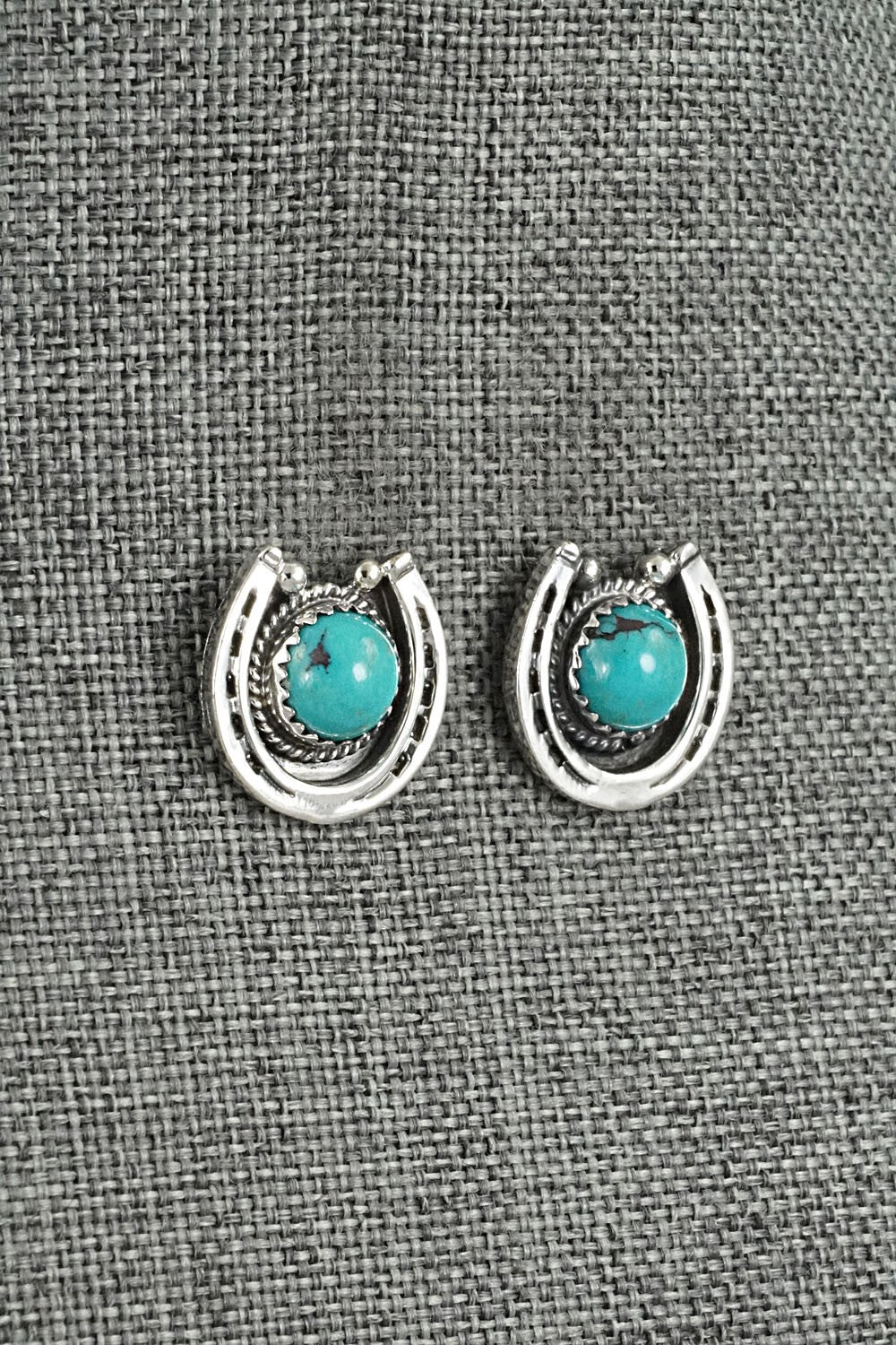 Turquoise & Sterling Silver Earrings - Hiram Largo