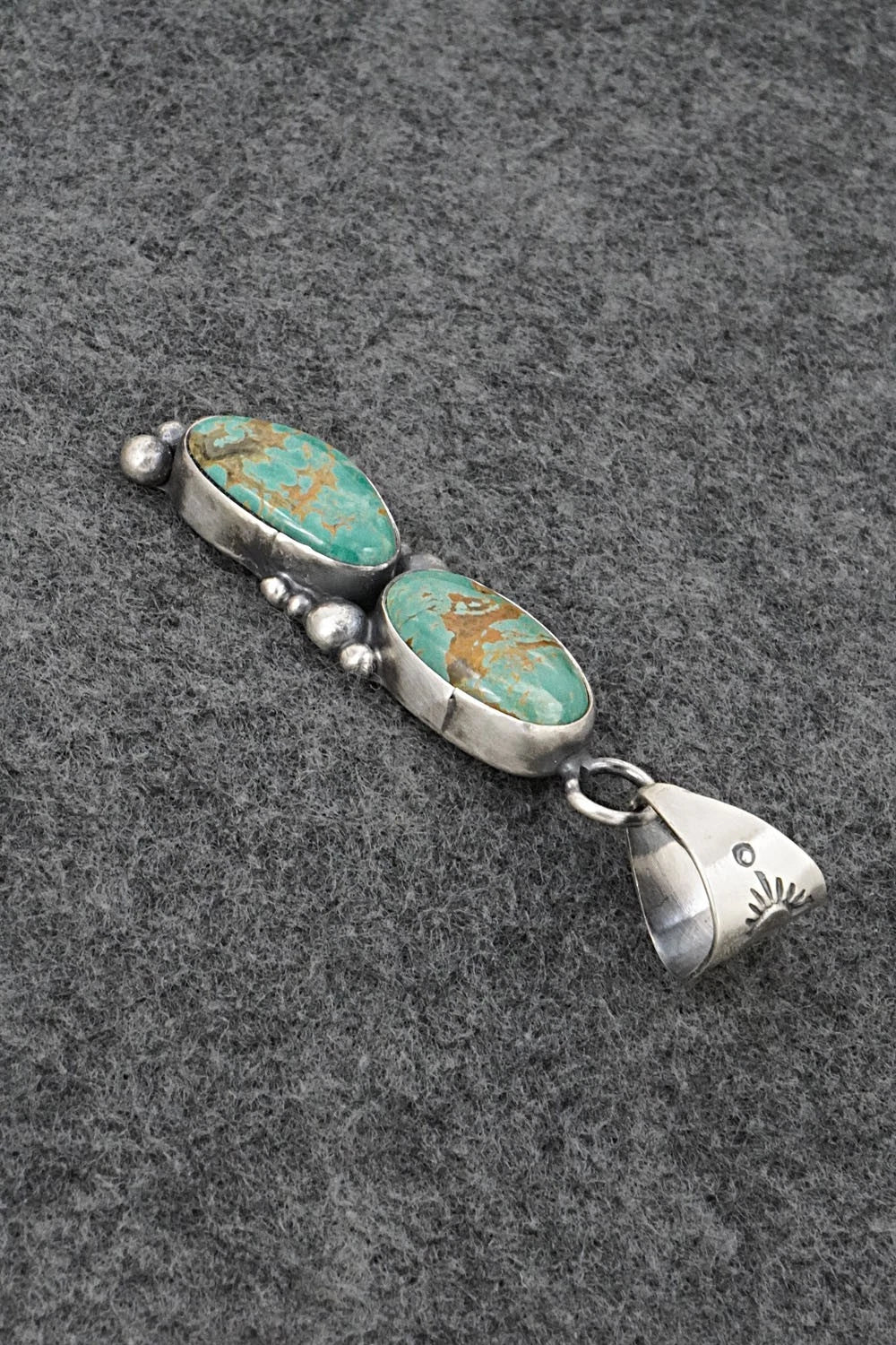 Turquoise & Sterling Silver Pendant - Antwone Brown