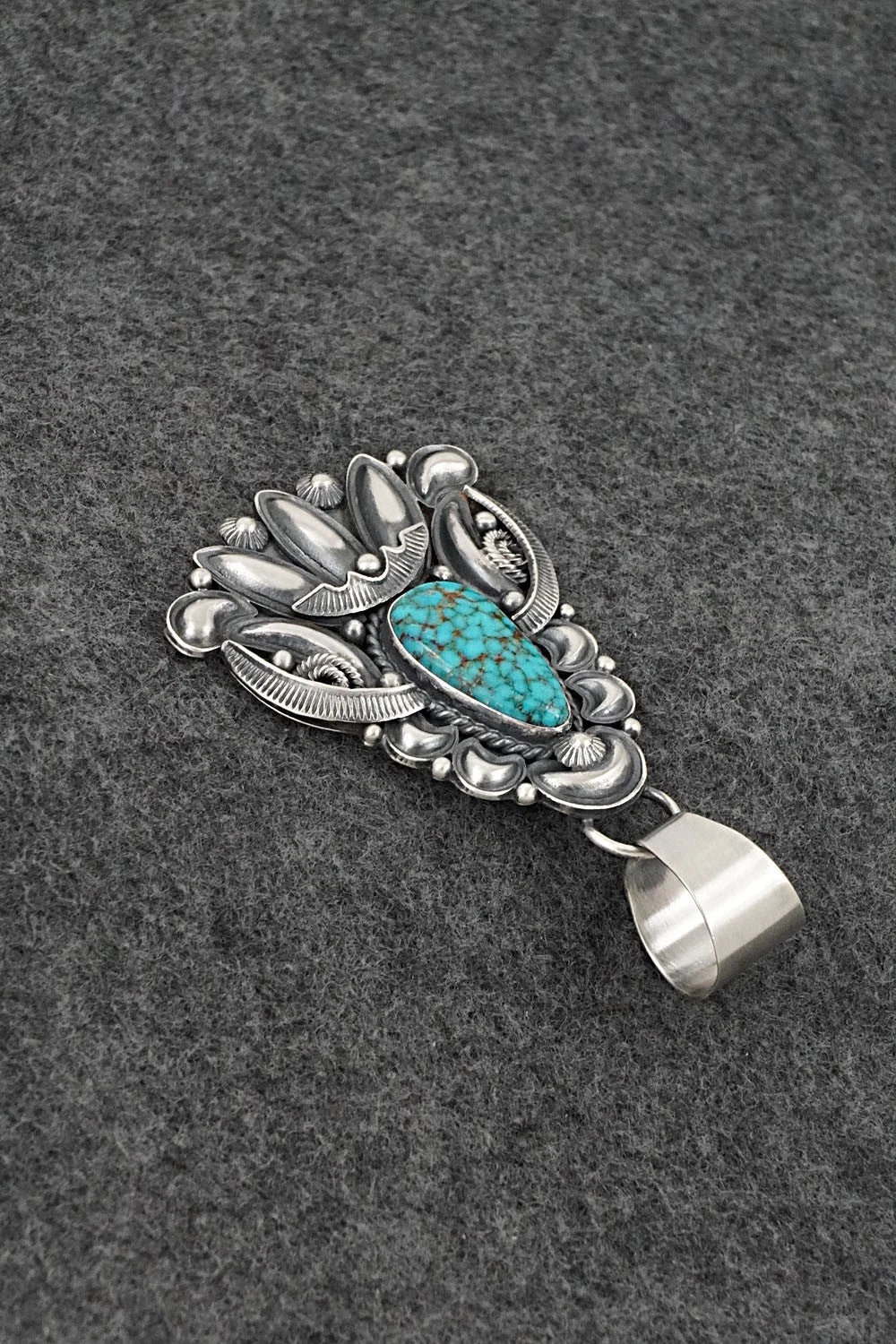 Turquoise and Sterling Silver Pendant - Derrick Gordon
