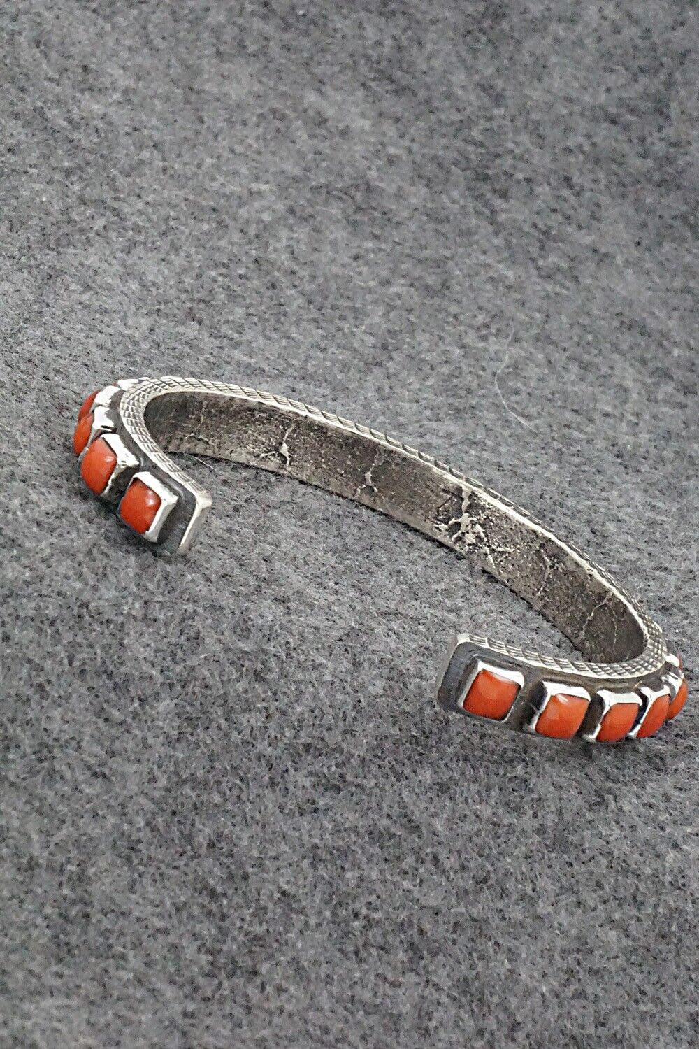 Coral & Sterling Silver Bracelet - Ernest Rangel