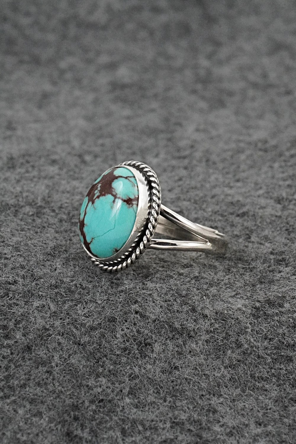 Turquoise & Sterling Silver Ring - Eugene Gruber - Size 7