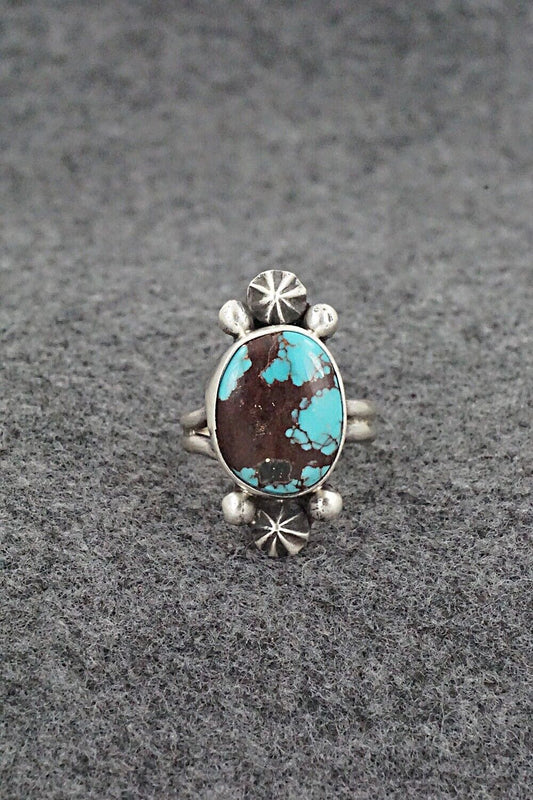 Turquoise & Sterling Silver Ring - Darrin Livingston - Size 7 Adj.