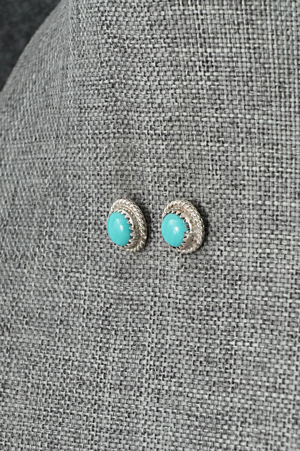 Turquoise & Sterling Silver Earrings - Kenneth Hughte