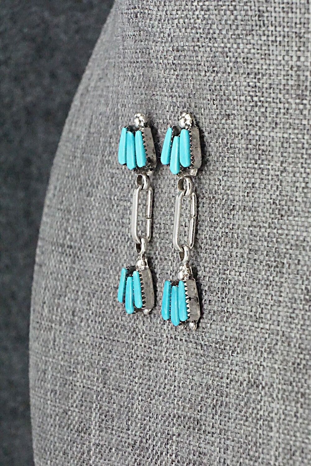 Turquoise & Sterling Silver Earrings - Carlene Hattie