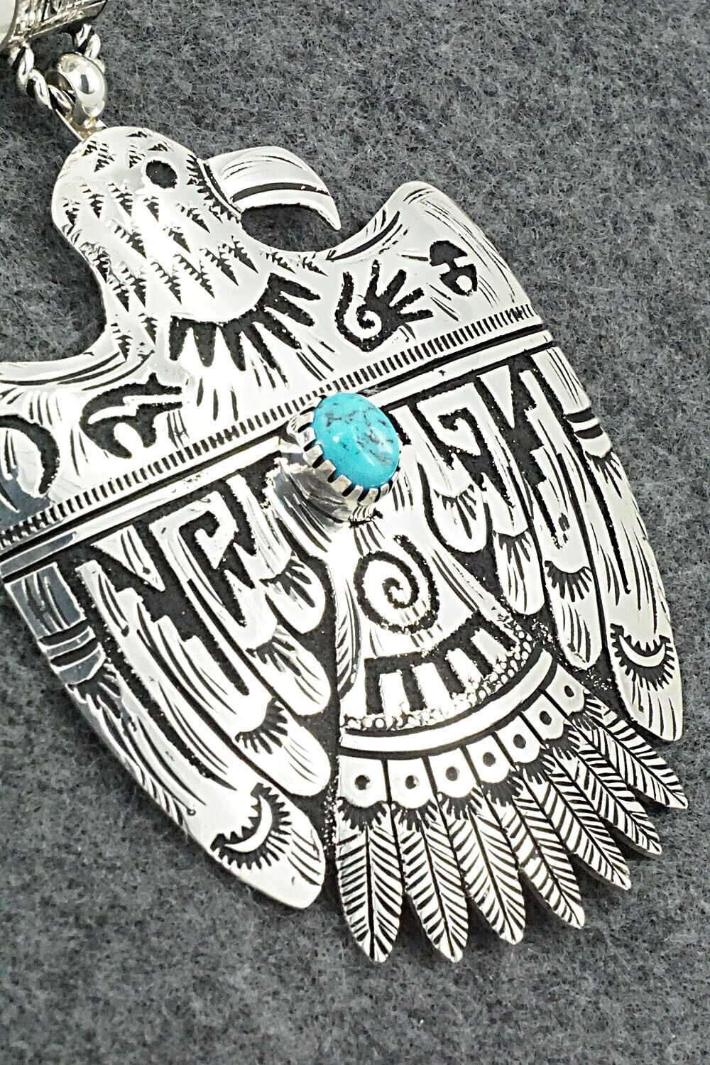 Turquoise & Sterling Silver Pendant - Richard Singer