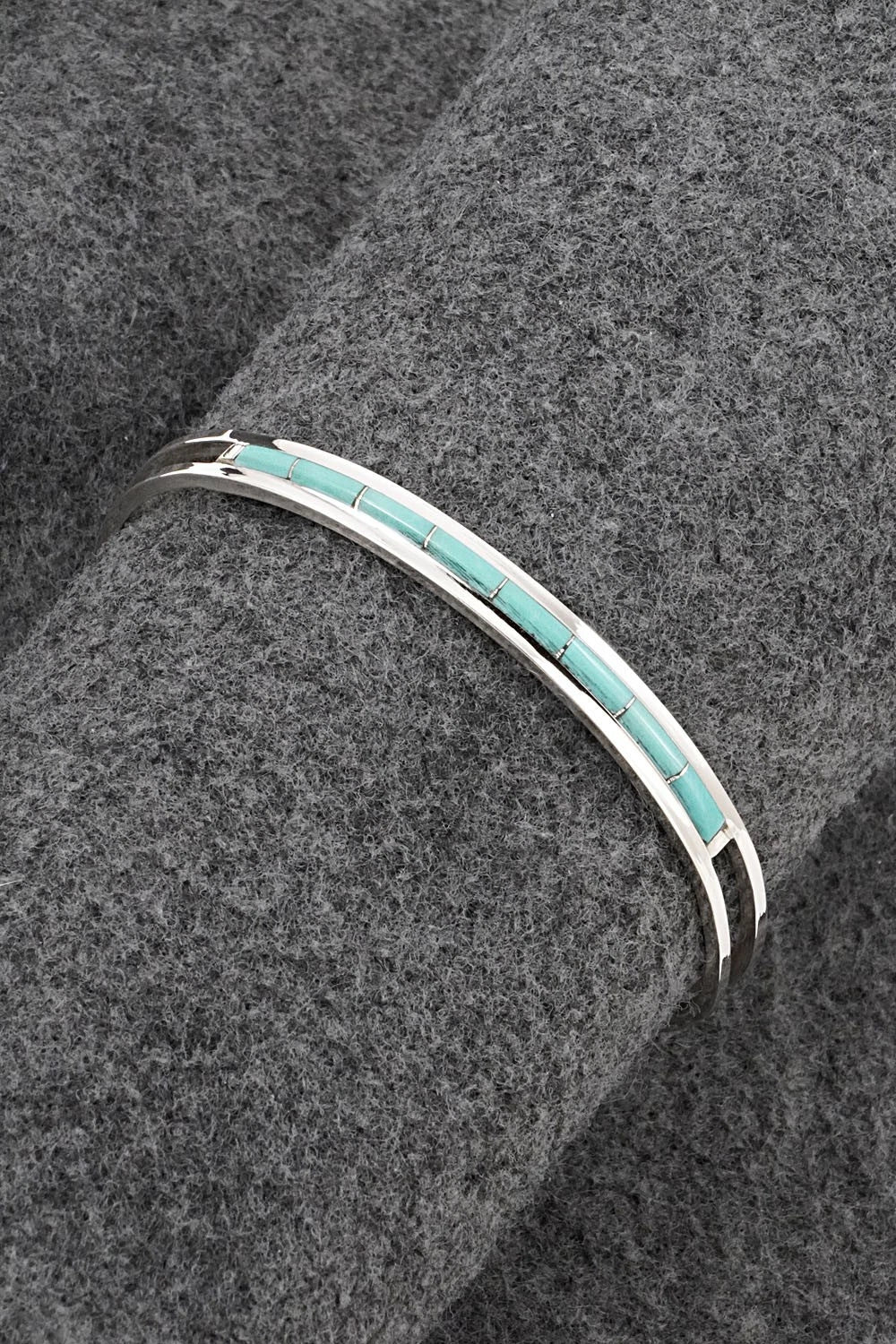 Turquoise & Sterling Silver Inlay Bracelet - Anson Wallace