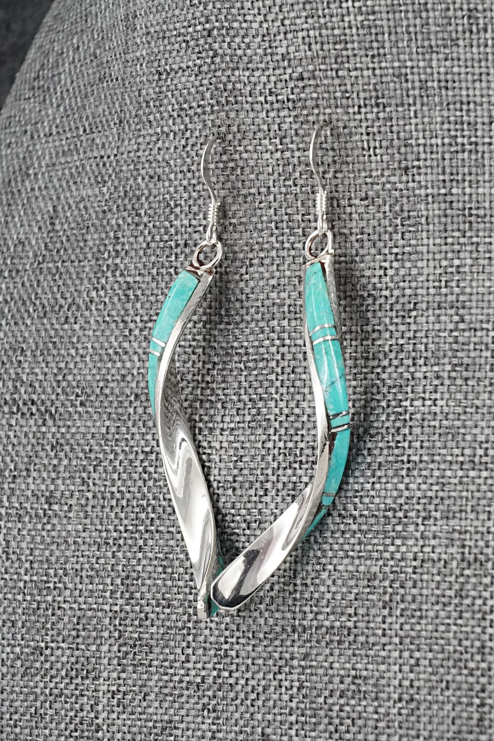 Turquoise & Sterling Silver Earrings - Terrance Panteah
