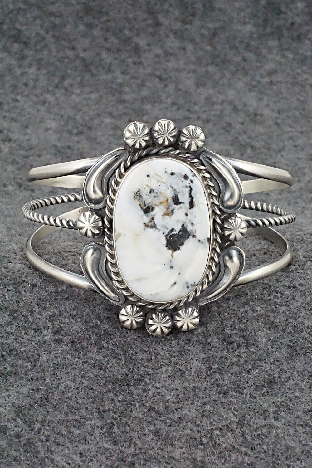 White Buffalo & Sterling Silver Bracelet - Jeff James Jr.