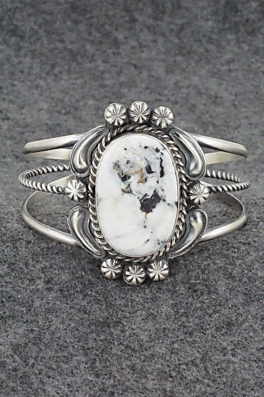 White Buffalo & Sterling Silver Bracelet - Jeff James Jr.